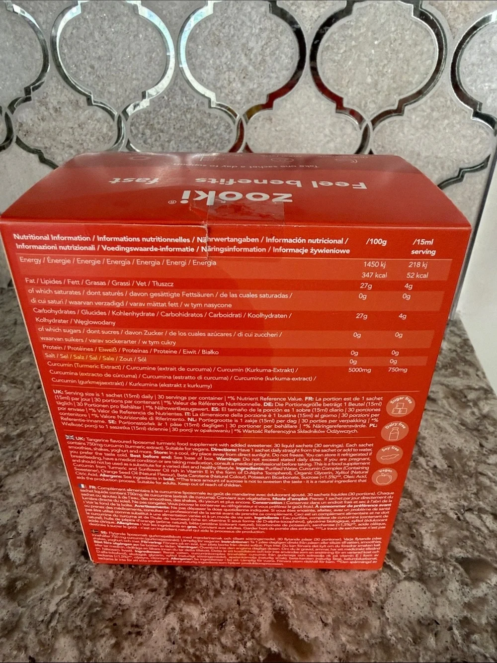 Zooki Turmeric Liquid 30 Sachets - SEALED